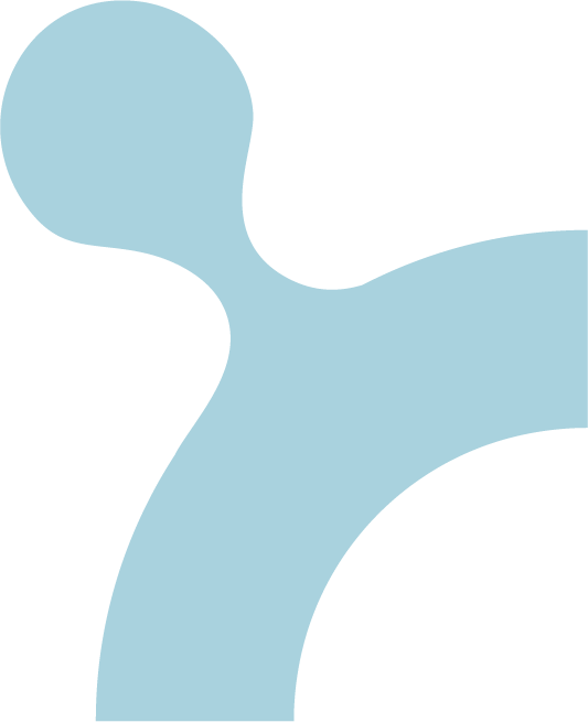 Demi logo loomi haut bleu clair